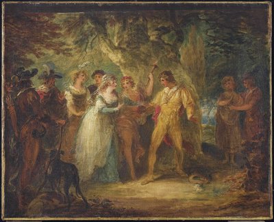 Rosalind and Orlando (Act V, Scene IV from Shakespeare